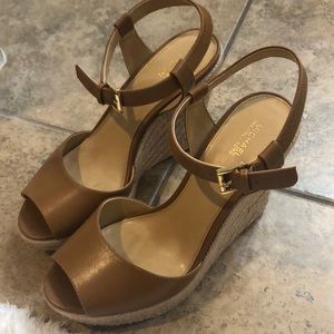 Michael Kors camel wedges
